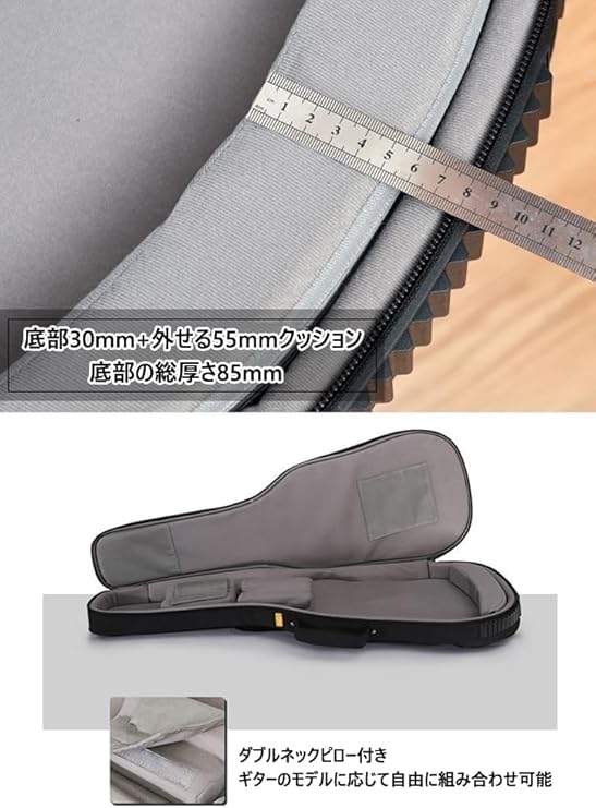 ❷エレキベース ギター 楽器　ケース付き Amazon.co.jp: CAHAYA セミ エレキベースギター ハードケース